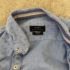 Zara Short Sleeve Summer Vibes Button Down